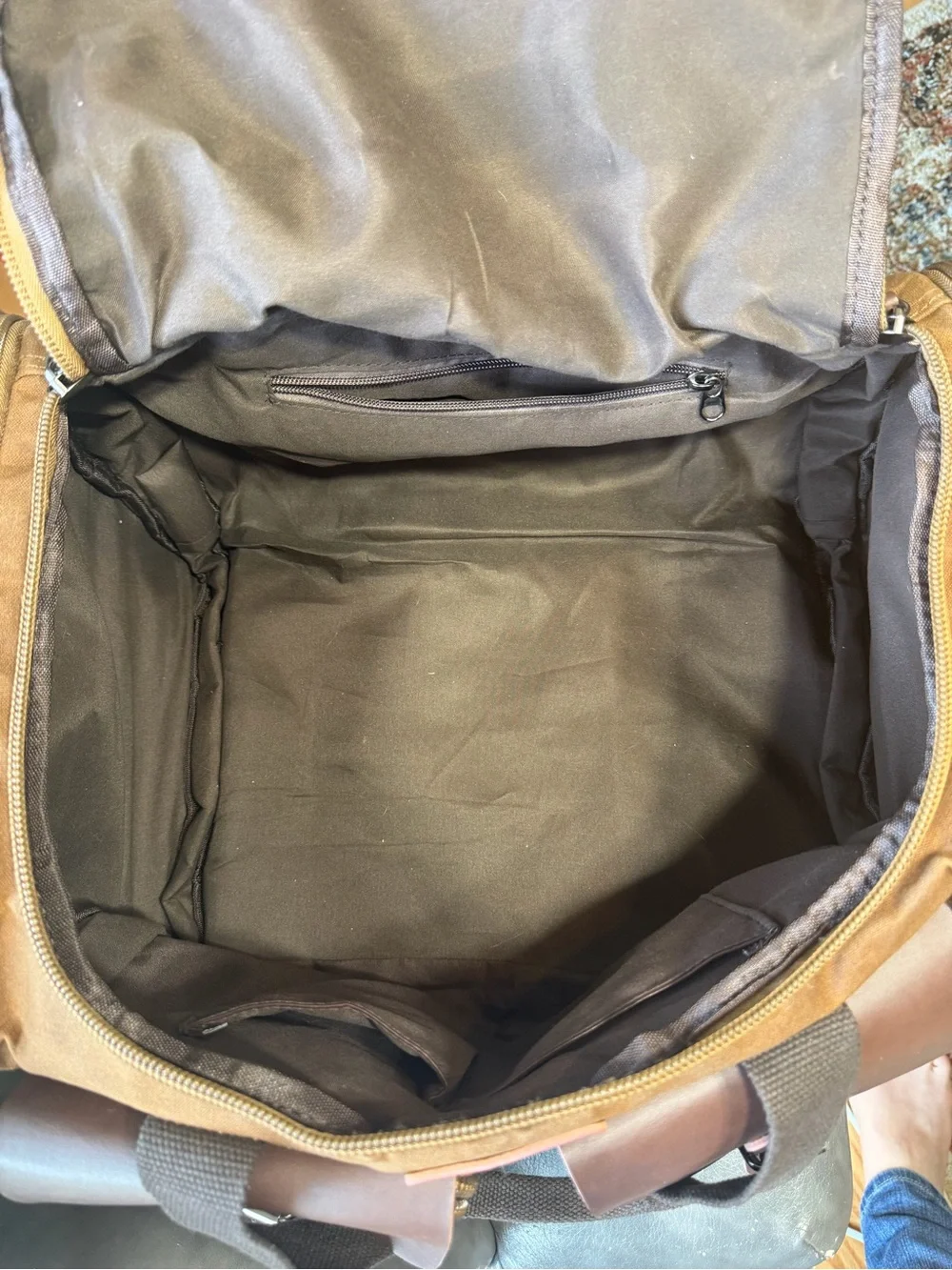 Wildroad Rugged Expandable Waxed Canvas Weekender Duffel Bag